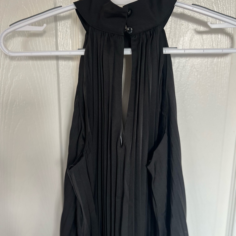 8) Sofia Vergara  Women's Pleated Halter Midi Dress, Mid Calf Length, NWT small - Picture 8 of 9